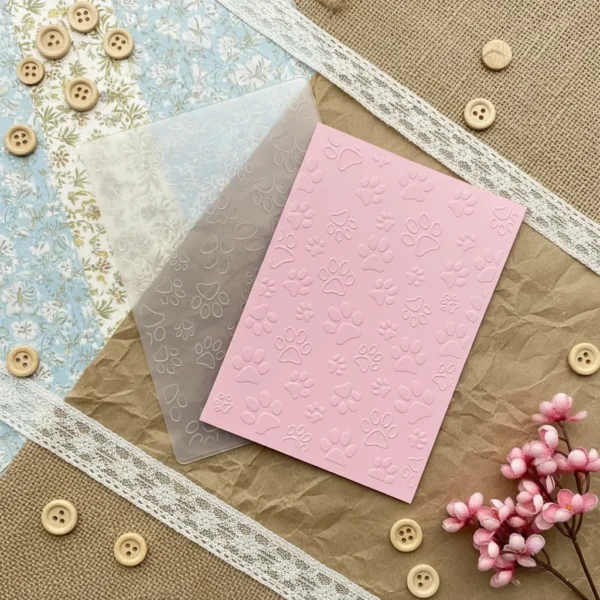 carpeta de embossing huellas de perro