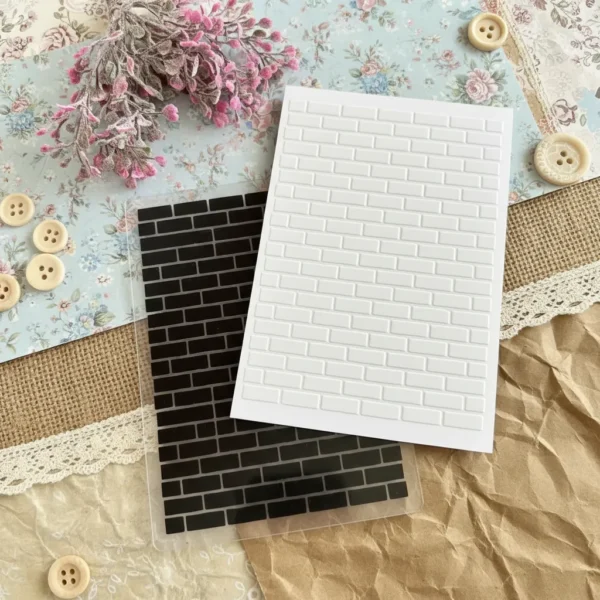 carpeta de embossing pared de ladrillos