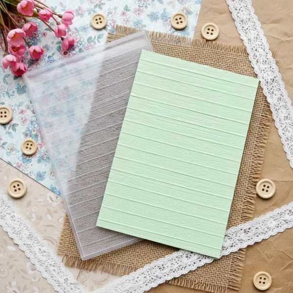 carpeta de embossing pared de madera