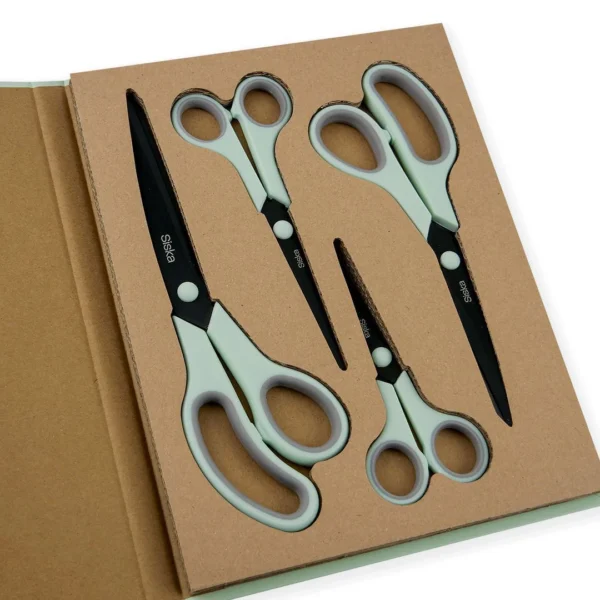 set de 4 tijeras multiusos con revestimiento de titanio Siska 1