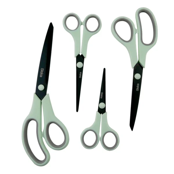 set de 4 tijeras multiusos con revestimiento de titanio Siska2