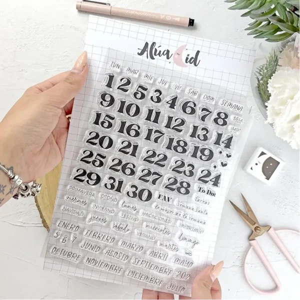 set de sellos Mi agenda perfecta colección Sea lo que sea Alúa Cid scrapbooking La esquinita del scrap México 1