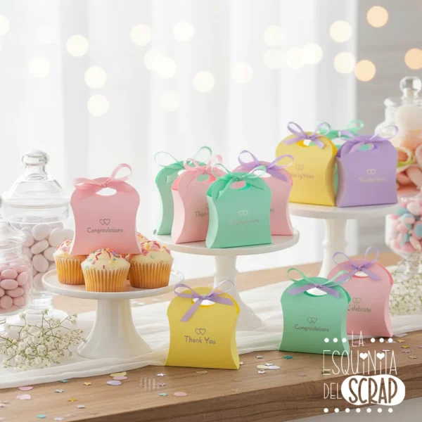 suaje troquel caja 3D tipo almohada pequeña ejemplo 2