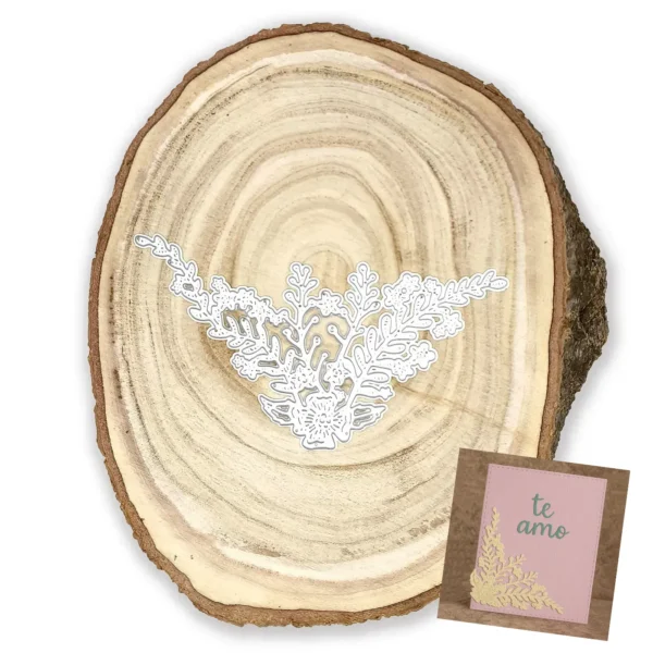 Troquel esquinero floral 95 x 110 mm para decorar esquinas de tarjetas y álbumes
