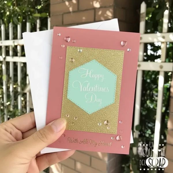 suaje troquel nido de hexágonos con pespunte ejemplo