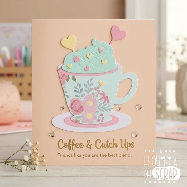 suaje troquel taza de café con crema ejemplo 2