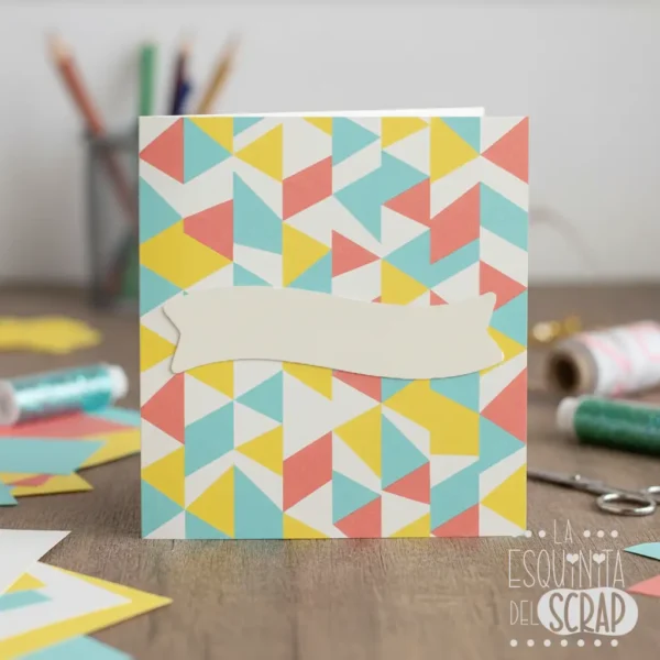 Troquel banner recto 85x20 mm, ideal para frases y títulos en scrapbooking