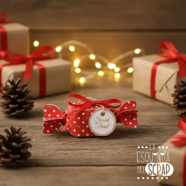 troquel suaje caja 3D caramelo golosina ejemplo