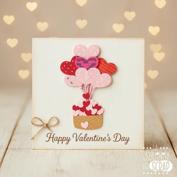 troquel suaje cesta con corazones ejemplo