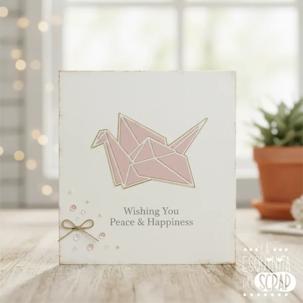 troquel suaje grulla de origami ejemplo