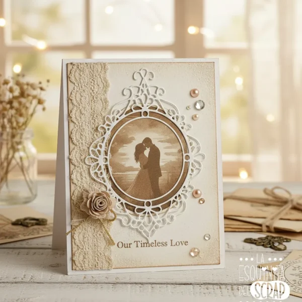 troquel suaje marco ovalado con ornamentos ejemplo