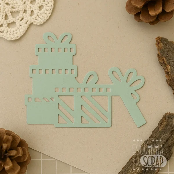 troquel suaje pila de regalos navidad cumpleaños regalo