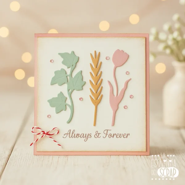 troquel suaje set de 3 espigas ramas flores ejemplo