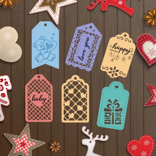 troquel suaje tarjetas tags variados 100