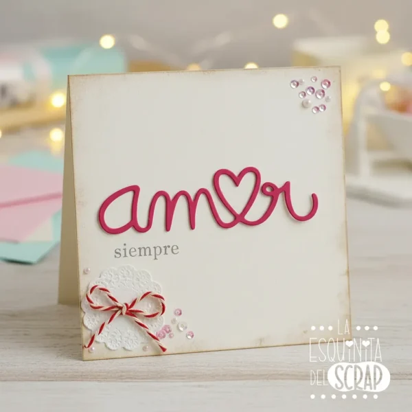 troquel suaje texto amor San Valentín boda parejas ejemplo