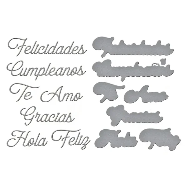 troquel suaje textos con doble capa motivos celebración 62