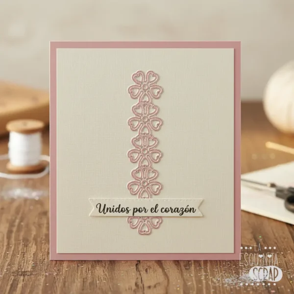 Troquel borde filigrana 20x90 mm, ideal para decorar tarjetas y álbumes de scrapbooking