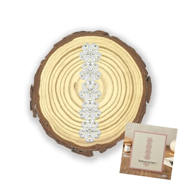 Troquel borde filigrana 20x90 mm, ideal para decorar tarjetas y álbumes de scrapbooking