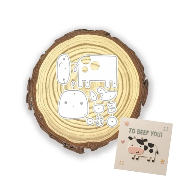 Troquel vaca 50x40 mm ideal para scrapbooking de granja y proyectos infantiles