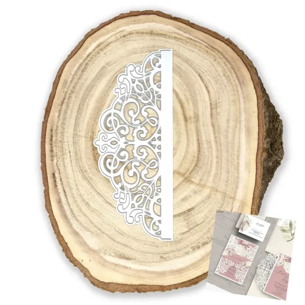 Troquel borde cenefa con arabescos 60x147 mm para decorar tarjetas e invitaciones elegantes