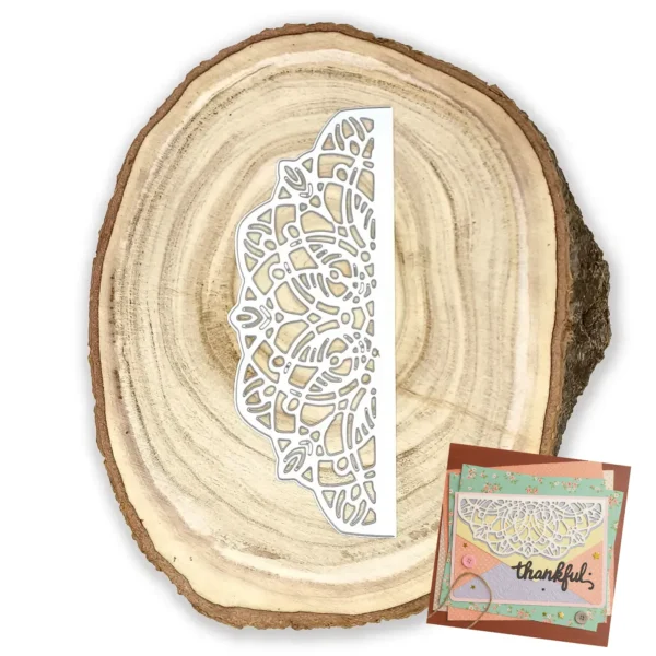Troquel borde cenefa arabesco calado 60x142 mm para tarjetas, invitaciones y scrapbooking