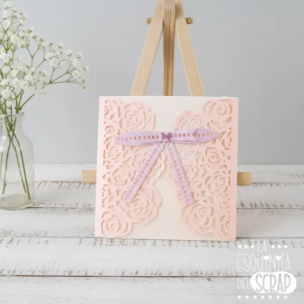 129 troquel suaje borde cenefa para tarjetas con flor mod.8 ejemplo
