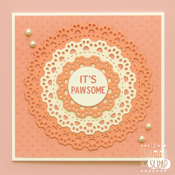 129 troquel suaje nido de marcos circulares con borde huellas de perro ejemplo