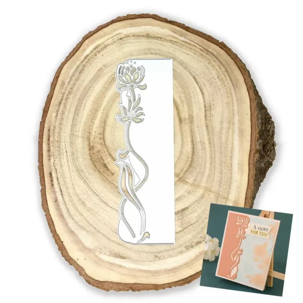 Troquel borde cenefa floral de 48x145 mm para decorar tarjetas y álbumes