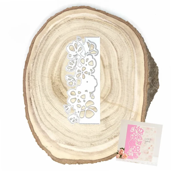 Troquel cenefa de flores 120x50 mm, ideal para scrapbooking y bordes decorativos