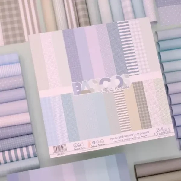 básicos 12x12 Menta marina Johanna Rivero scrapbooking