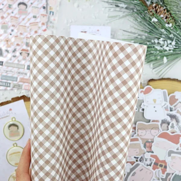 papel laminado vichy colección Ohana en diciembre Alúa Cid scrapbooking 1