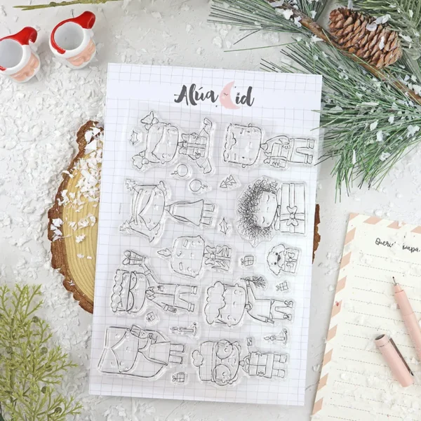 sellos Kalikimaka colección Ohana en diciembre Alúa Cid scrapbooking 1