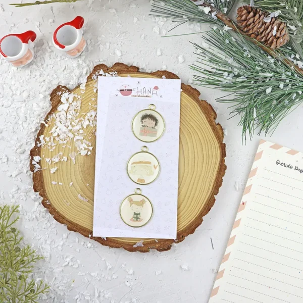 set de charms metálicos colección Ohana en diciembre Alúa Cid scrapbooking 2