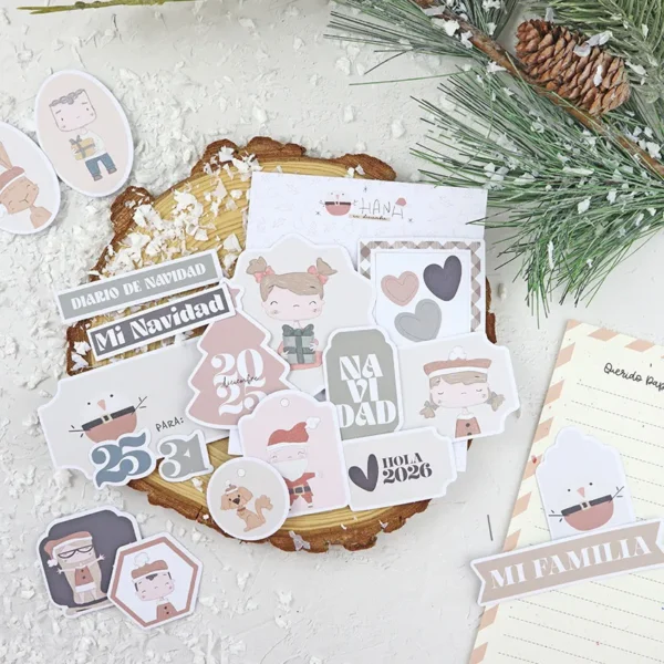 set de die cuts básicos colección Ohana en diciembre Alúa Cid scrapbooking 1