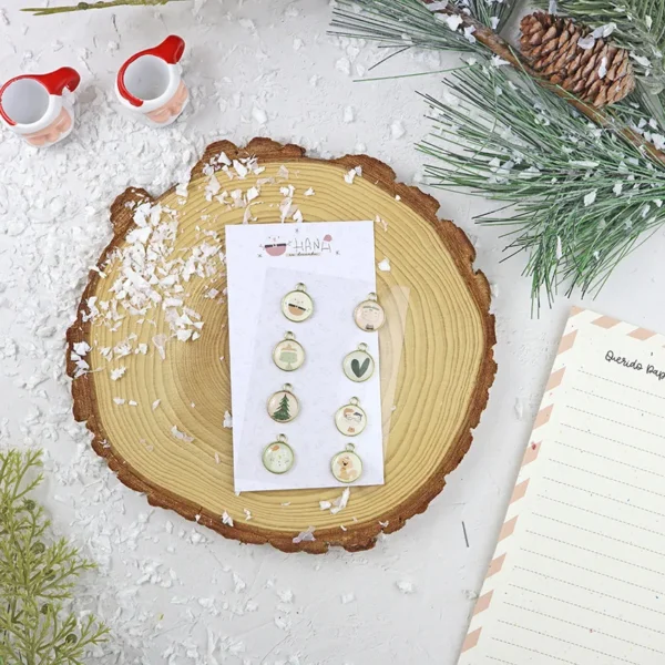 set de mini charms metálicos colección Ohana en diciembre Alúa Cid scrapbooking 1
