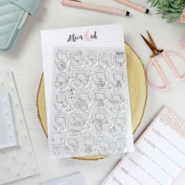 set de sellos Sea lo que sea Alúa Cid scrapbooking 1