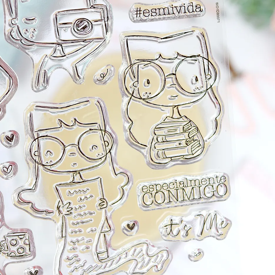 set de sellos esmivida colección Sea lo que sea Alúa Cid scrapbooking 4