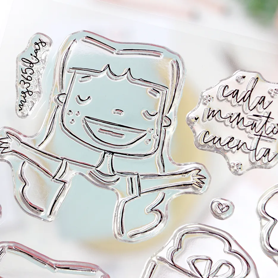 set de sellos esmivida colección Sea lo que sea Alúa Cid scrapbooking 6