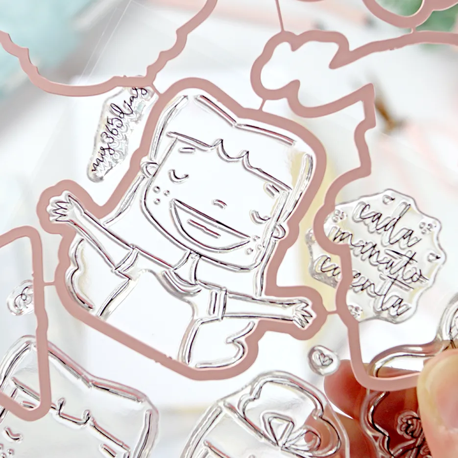 set de sellos y troqueles esmivida colección Sea lo que sea Alúa Cid scrapbooking 3