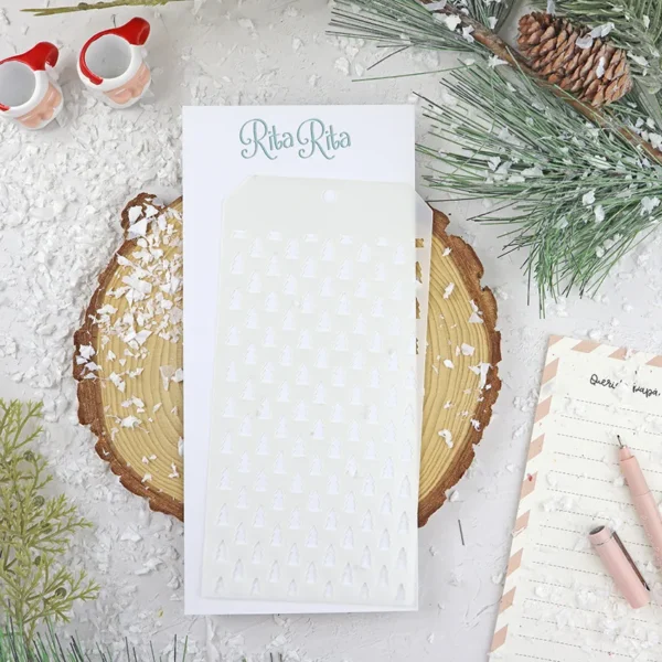 stencil abetos Abu colección Ohana en diciembre Alúa Cid scrapbooking 1