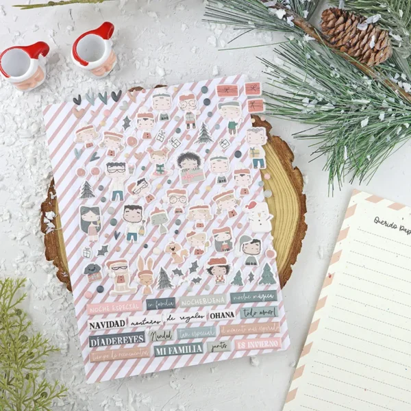 stickers puffy colección Ohana en diciembre Alúa Cid scrapbooking 1