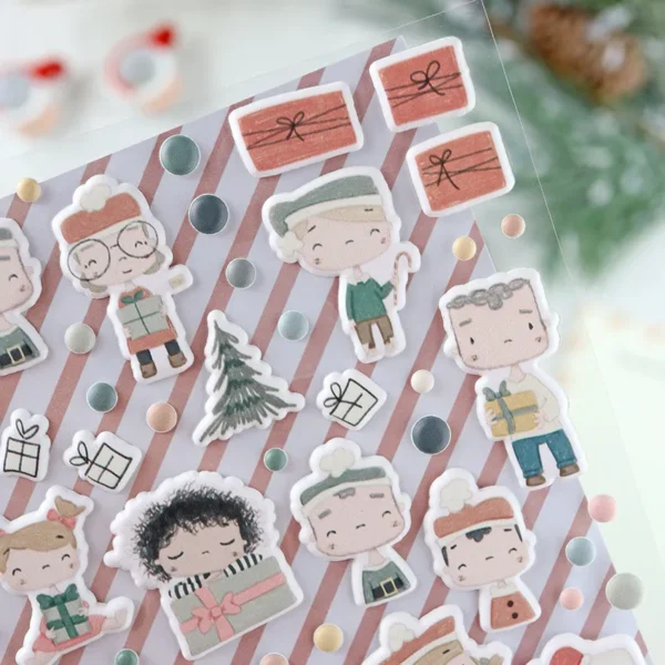 stickers puffy colección Ohana en diciembre Alúa Cid scrapbooking 4