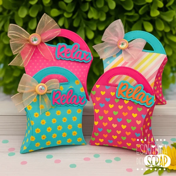 suaje troquel caja 3D tipo almohada grande ejemplo