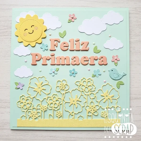 suaje troquel cenefa barode de jardín florido ejemplo