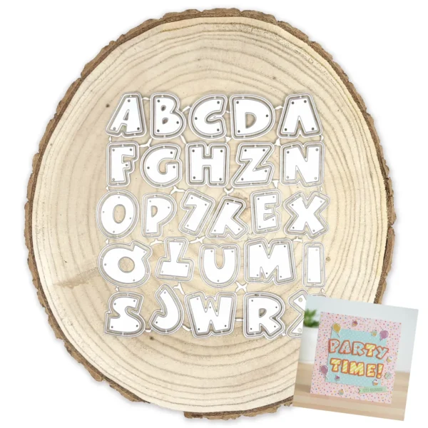 Troquel abecedario XL mayúsculas con doble capa, letra M de 35x30 mm, ideal para títulos grandes en scrapbooking