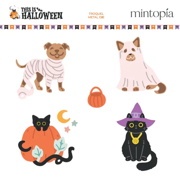 troquel peluditos colección This is Halloween Mintopía