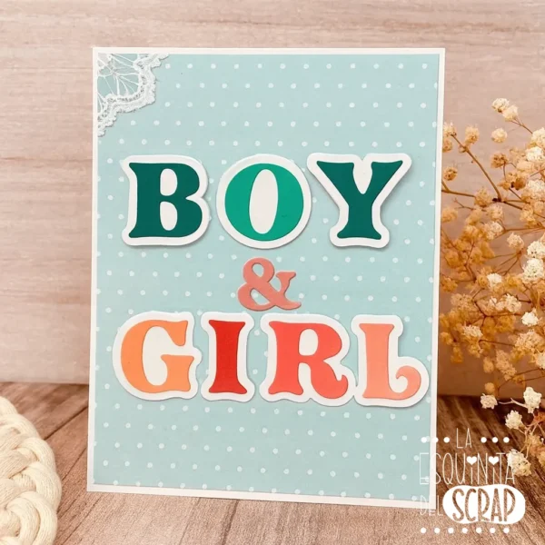 troquel suaje alfabeto letras mayúsculas con doble capa XL ejemplo