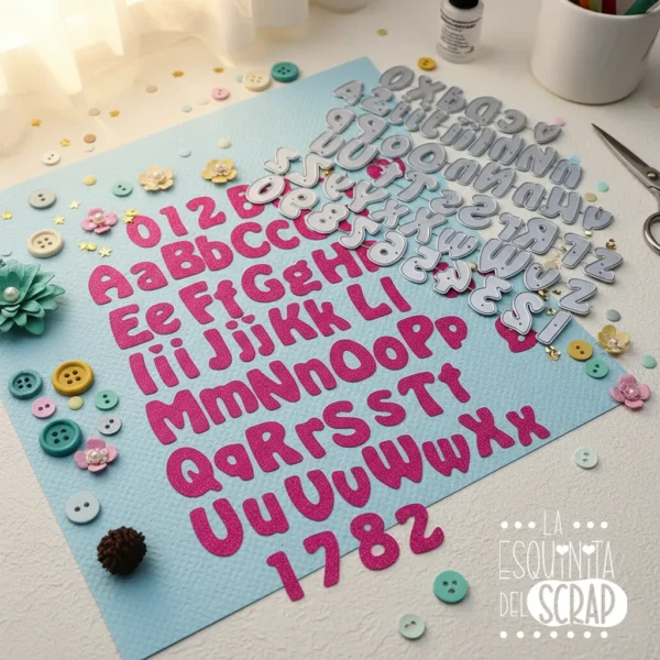 troquel suaje alfabeto letras mayúsculas y minúsculas XL web ejemplo