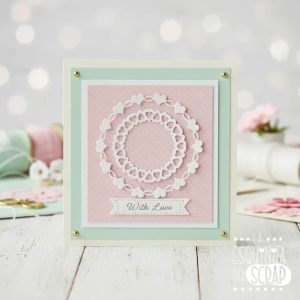 troquel suaje círculos con bordes de corazones ejemplo copia
