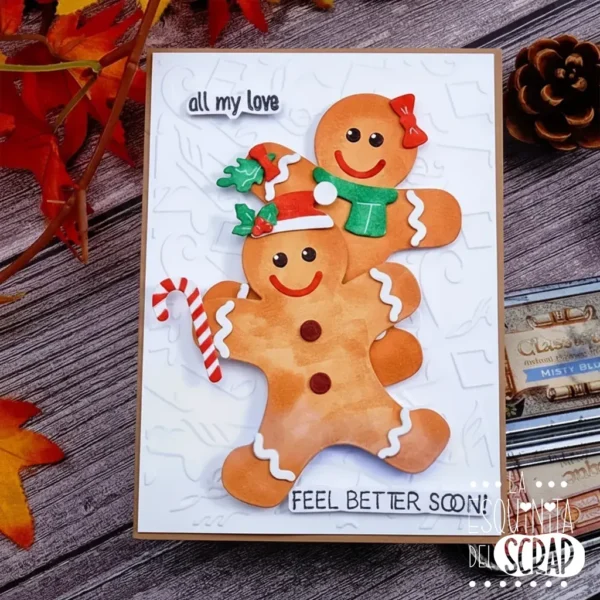 troquel suaje galleta de jengibre con decoraciones ejemplo copia